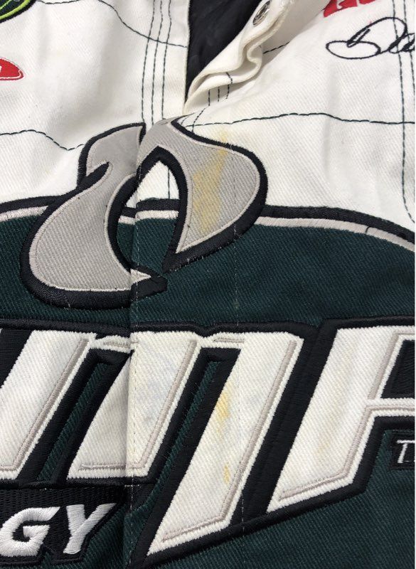 Chase Authentics Dale Jr #88 NASCAR Jacket White Green Amp Energy Mens XL