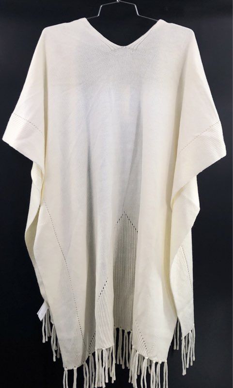 Ann Taylor Women's Cream Ivory Fringe Knit Open Front Wrap Cardigan NWT OS