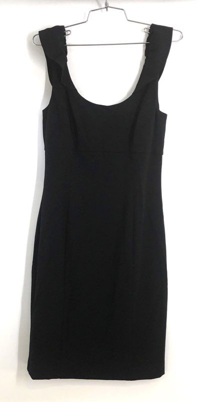 White House Black Market Women's Black Flutter Sleeve Sheath Dress NWT Sz 4