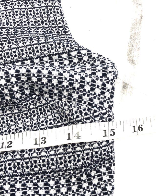 Banana Republic Women's Black White Geometric Jacquard Cross Back Dress 2P NWT