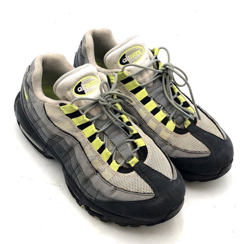 Nike Air Max 95 OG Neon Grey Volt Black Sneakers CT1689-001 Size 7