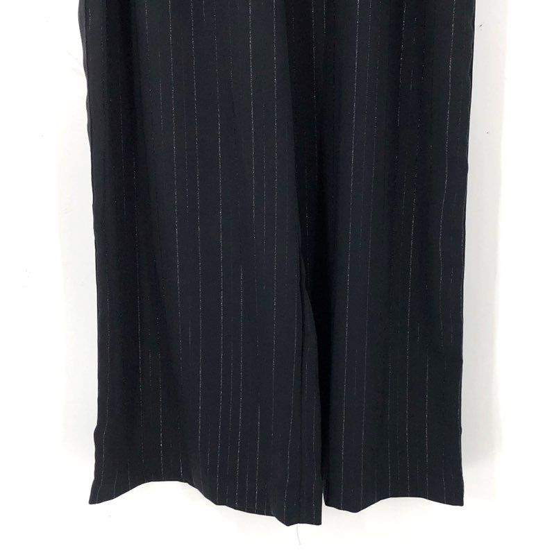 Vince Camuto Women's New Romantic Pants Black Pinstripe Wide Leg PL NWT