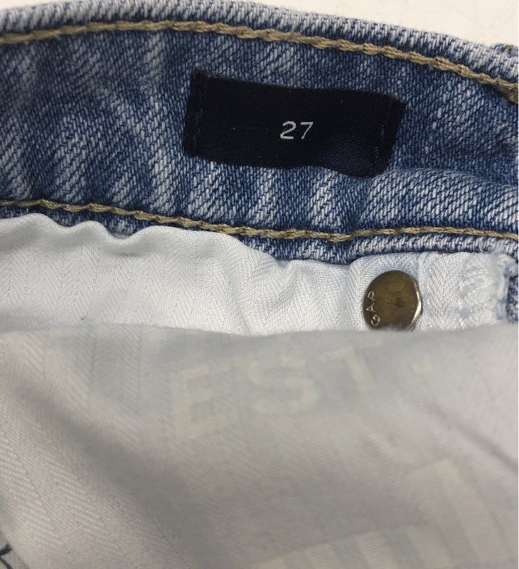 Gap Women's Light Blue High Rise Distressed Frayed Hem Denim Shorts Sz 27