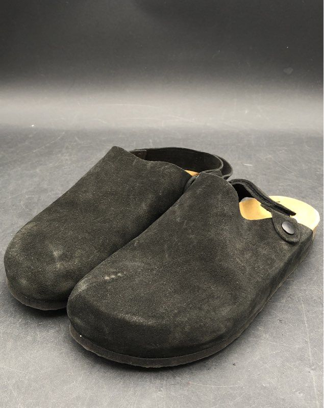 Plakton Women's Black Suede Clogs - Size 40