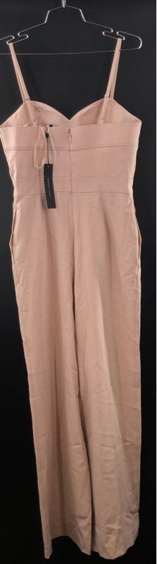 BCBGMAXAZRIA Women's Pink Cutout Wide Leg Sleeveless Jumpsuit Size 4 NWT