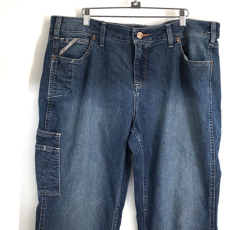 Ariat Women's Rebar Mid Rise Boot Cut 2X Durable Carpenter Jeans Sz 18WR NWT
