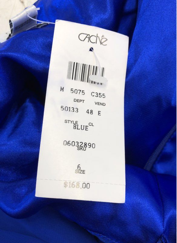 NWT Cache Women's Blue Strapless A-Line Dress - Size 6