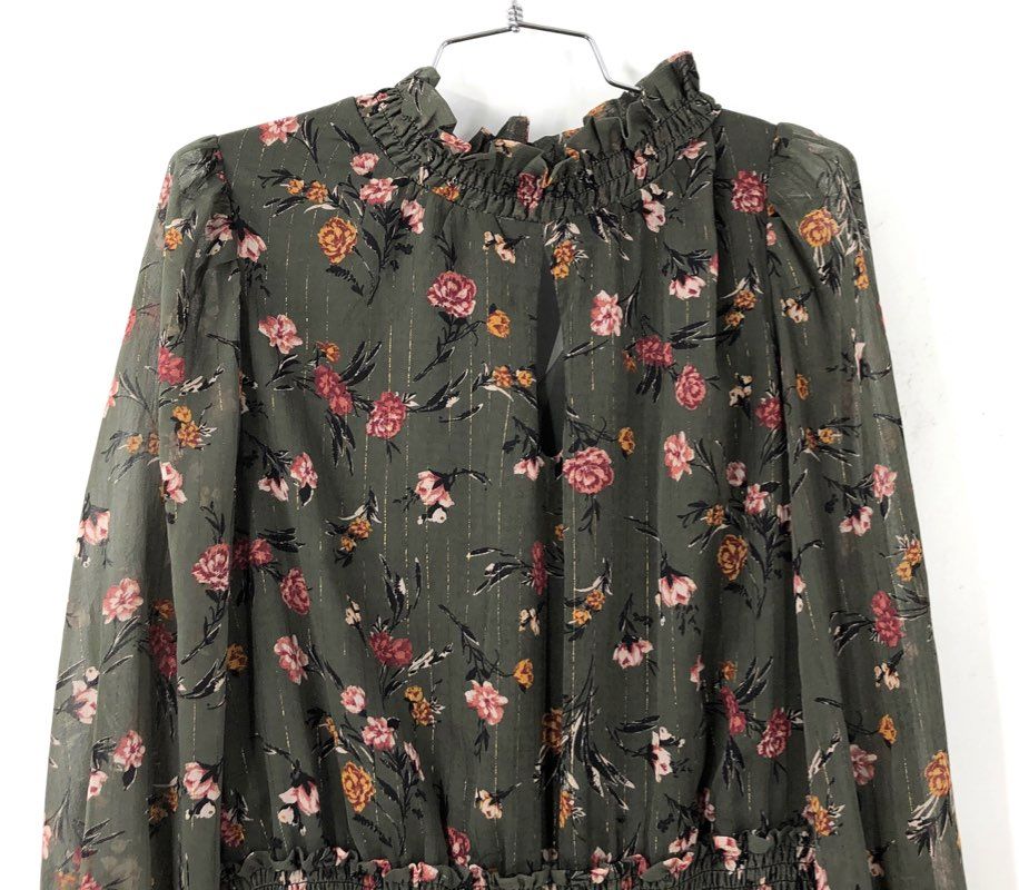 NWT Drew Women's Green Floral Mini Dress - Size M