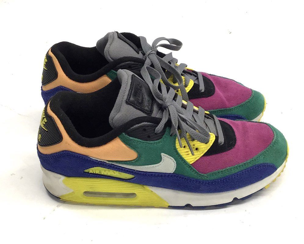 Nike Air Max 90 Viotech Multi-Color Suede Sneakers Men's Size 10