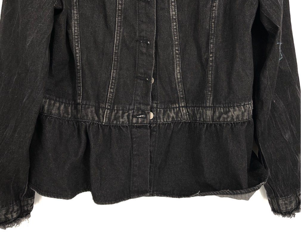 Suzanne Betro Women&#39;s Black Denim Jacket - Size XL