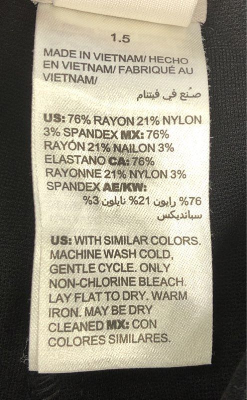 Chico's Women's Black Rayon Nylon Blend Pull On Stretch Tapered Pants Sz 1.5 10