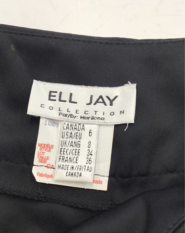 NWT Elle Jay Women&#39;s Black Straight Leg Side Zip Trouser Pants - Size 6