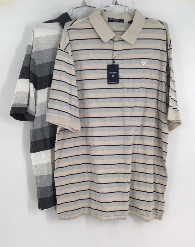 NWT Cremieux Striped Polo Shirt - Size XL Lot Of 2