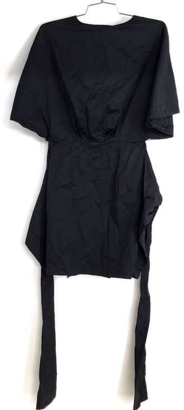 Devotion Twins Women's Hiliadou Mini Dress Black V-Neck Side Tie Sz XS NWT