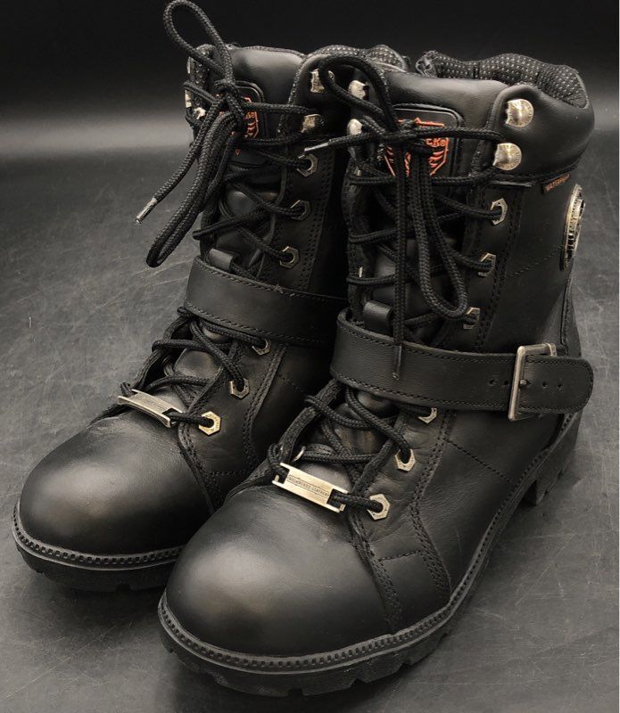 Milwaukee Leather Women's Black Biker Boots - Size 9.5