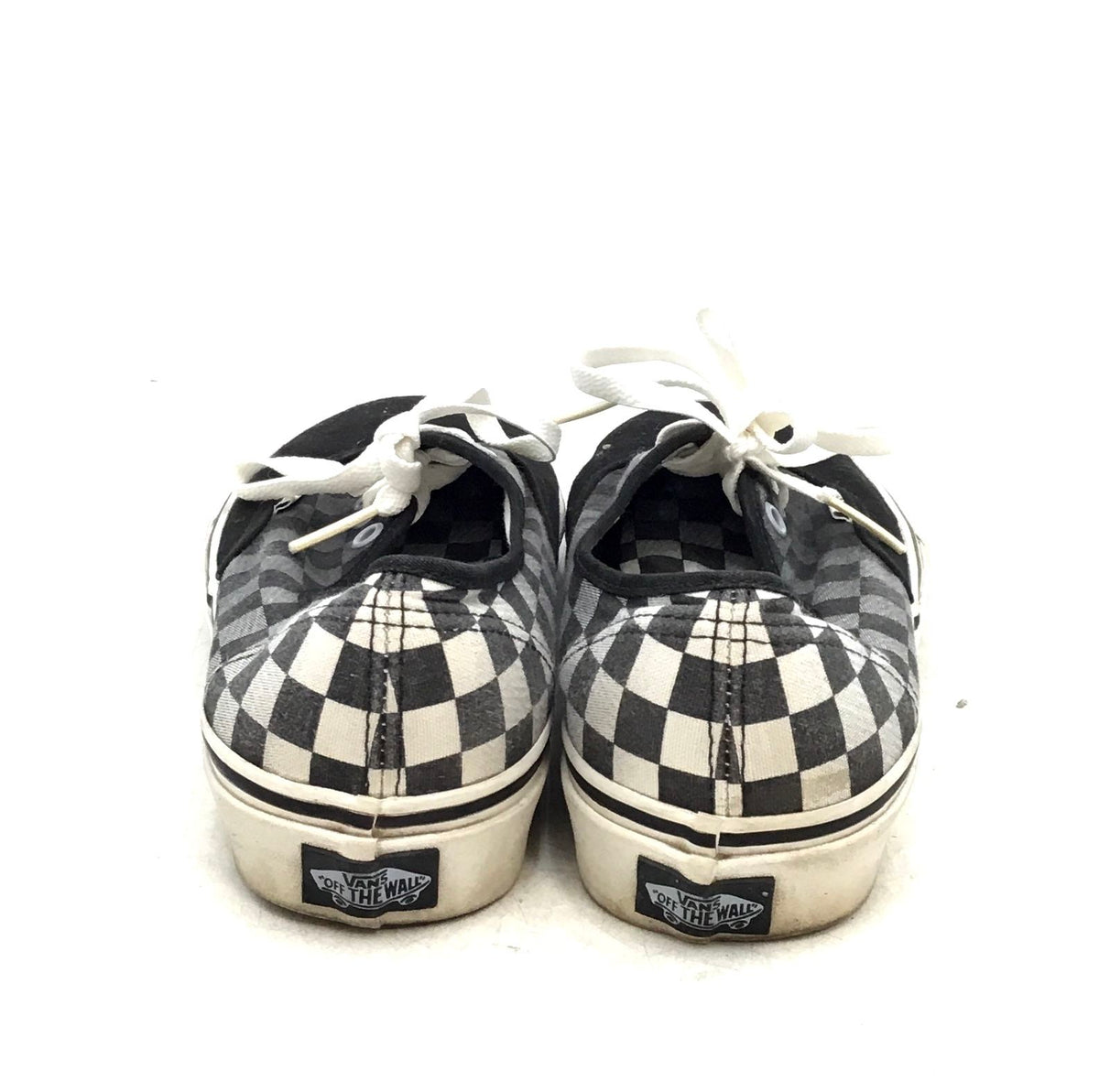 Vans Women&#39;s TB9C Black Gray Checkerboard Low-Top Athletic Shoes - Size 8.5