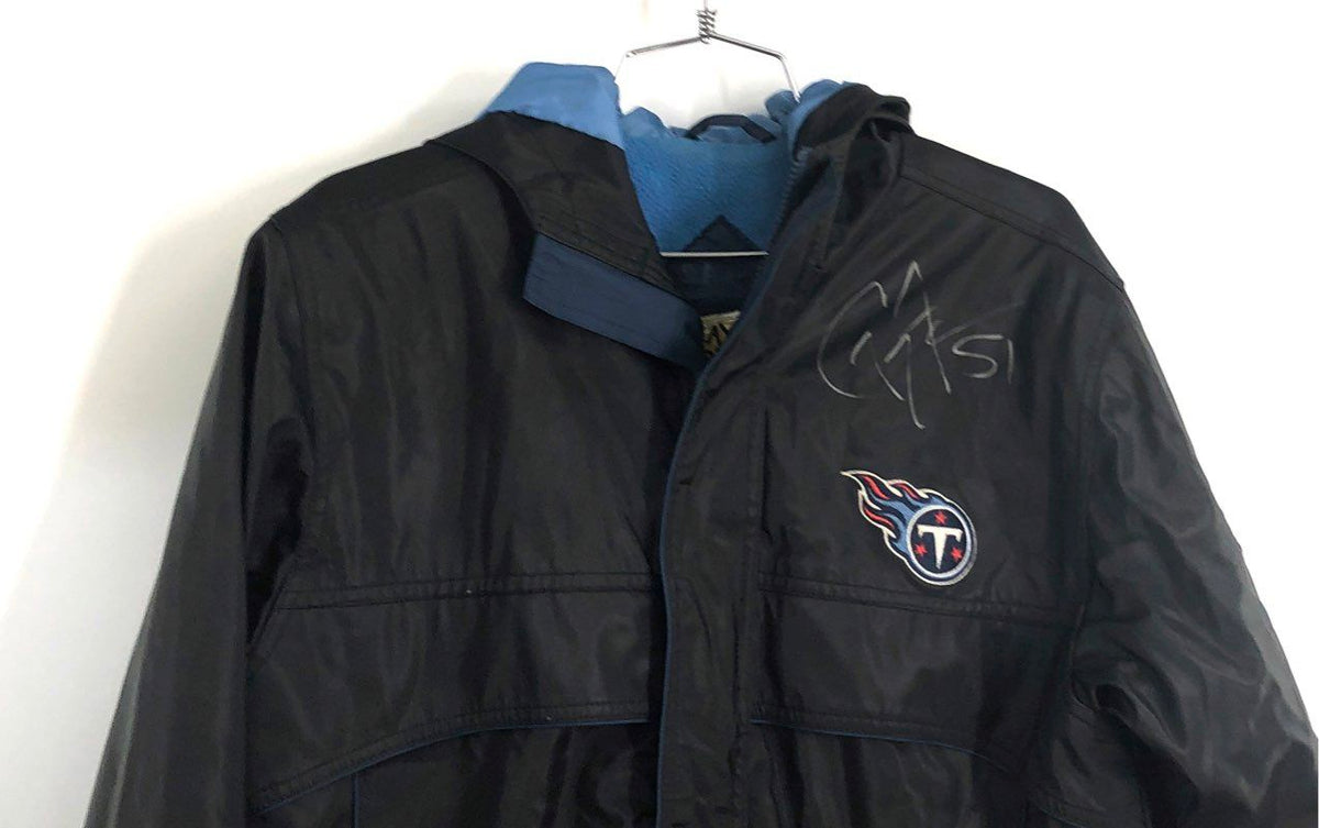 Vintage Tennessee Titans Autographed Hooded Jacket Greg Favors 51 Sz Youth XL