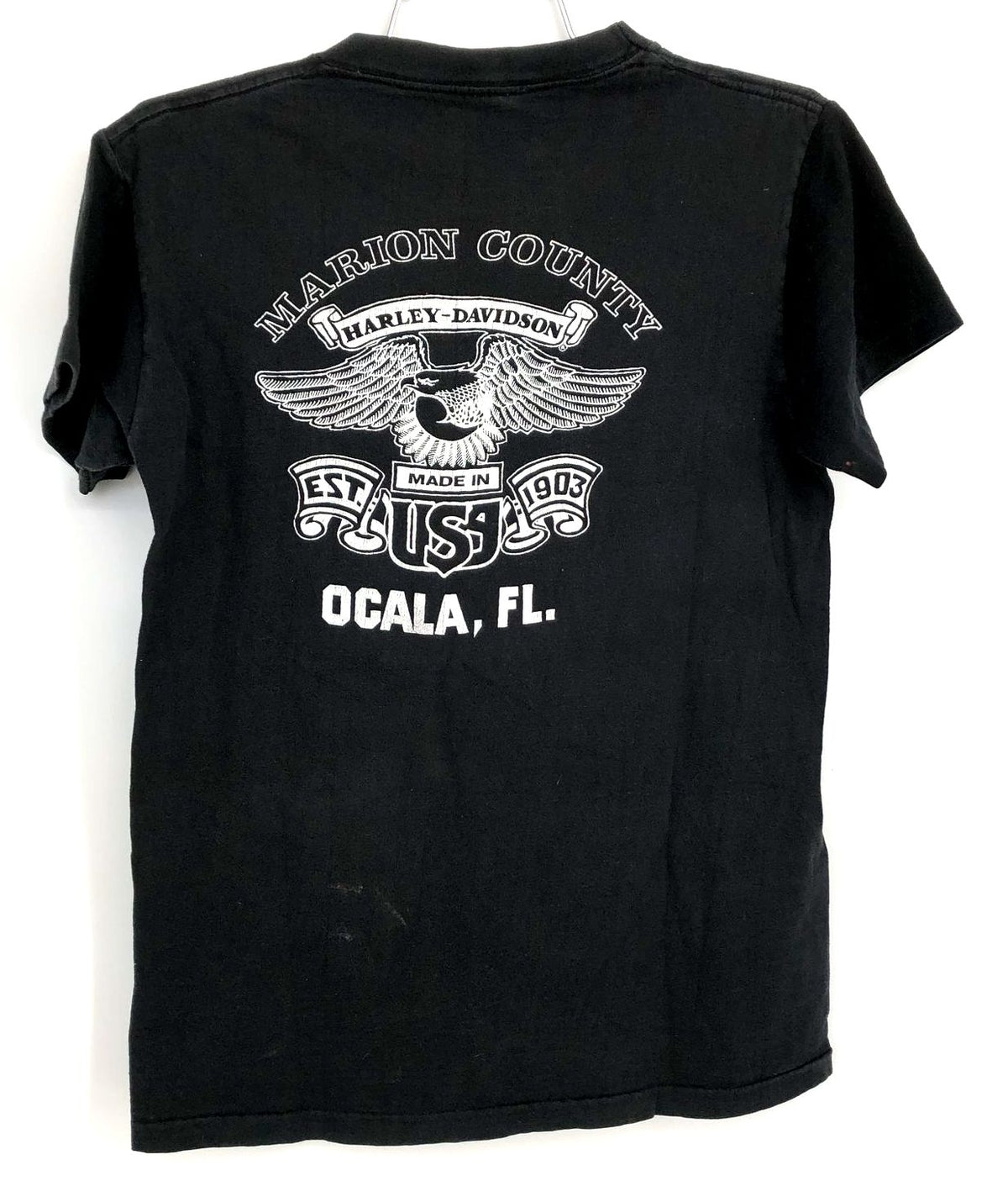 Vintage 1983 Harley-Davidson &quot;All American Machine&quot; Marion Ocala, FL T-shirt - M