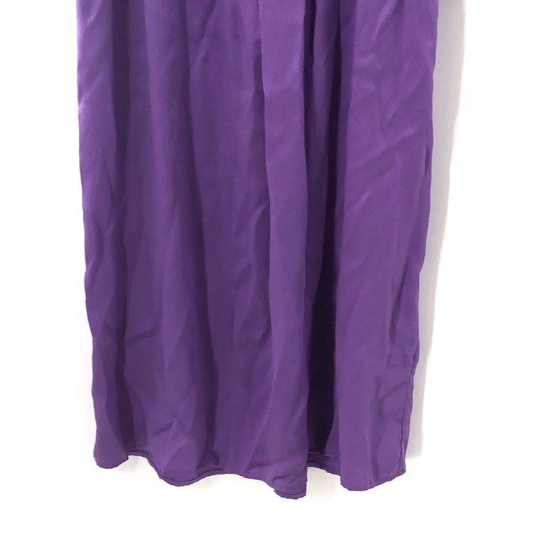Xirena Women's Purple Eloise Silk Midi Dress Long Sleeve V-Neck NWT Size XS
