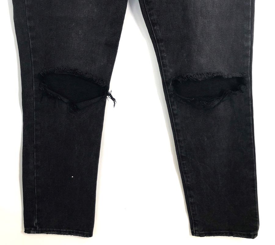 Pistola Women's Black Tasha High Rise Straight Distressed Jeans Sz 28
