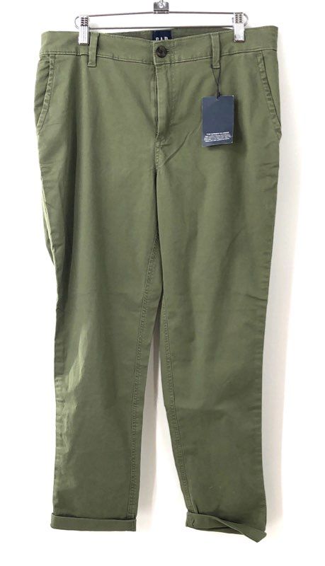 GAP Women's Relaxed Girlfriend Pants Clover Green Chino NWT Size 8