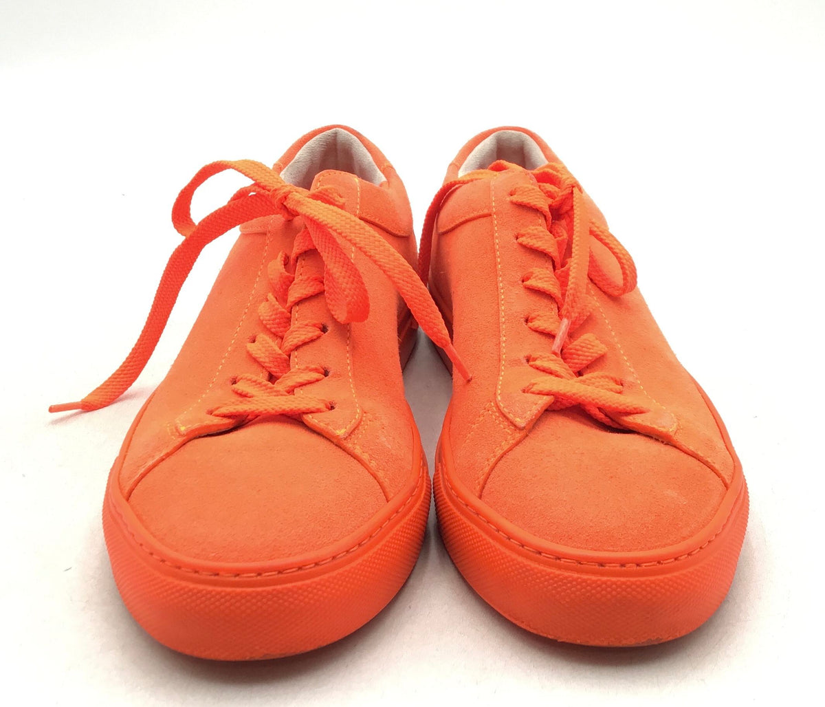 Koio Men&#39;s Orange Leather Low-Top Lace-Up Casual Shoes - Size EUR 40