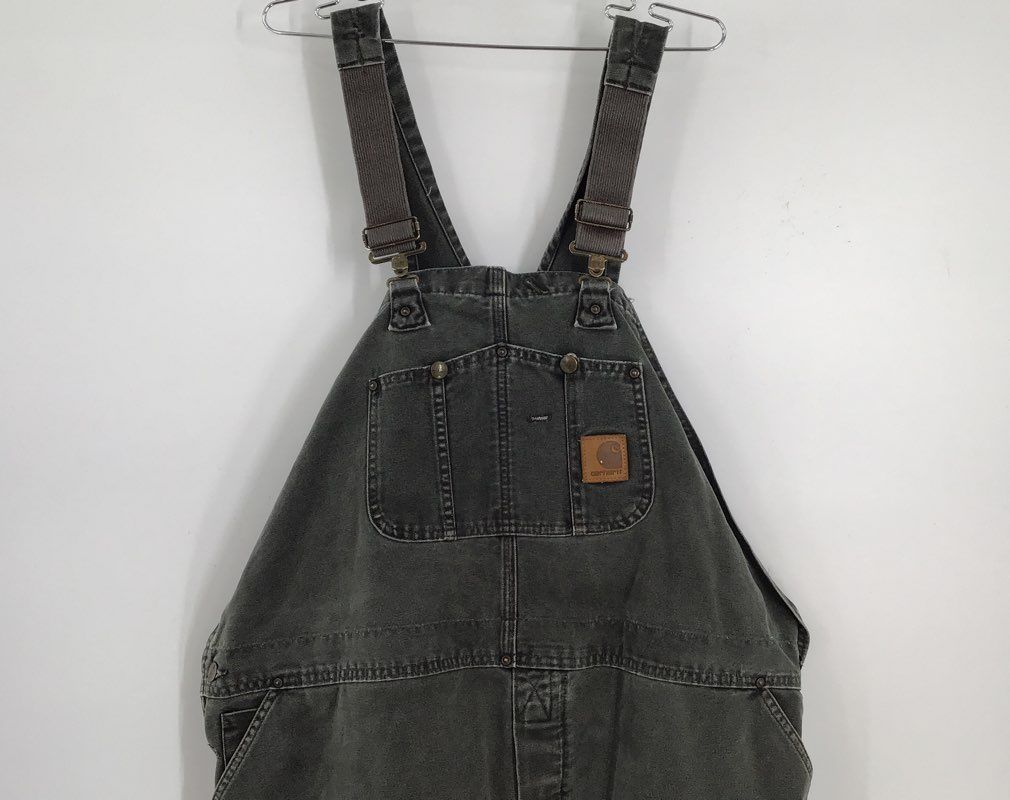 Vintage Carhartt Men&#39;s Black R06 MOS One-Piece Overalls - Size 50X30