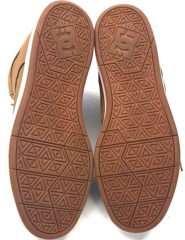 DC Shoes Cure Hi Top Wheat Brown Leather Skate Sneakers Men's Size 13