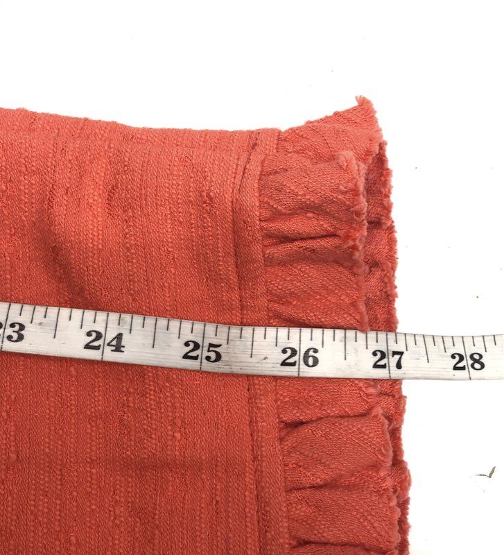 Trina Turk Women's Coral Ruffle Hem Textured Cotton Blend Cropped Pants Size 10