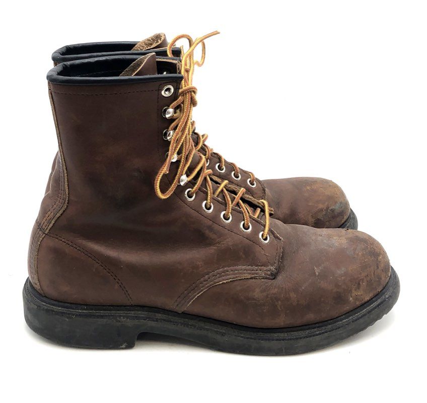 Red Wing 2233 Super-Sole Brown Leather Steel Toe Work Boots Size 9.5 D