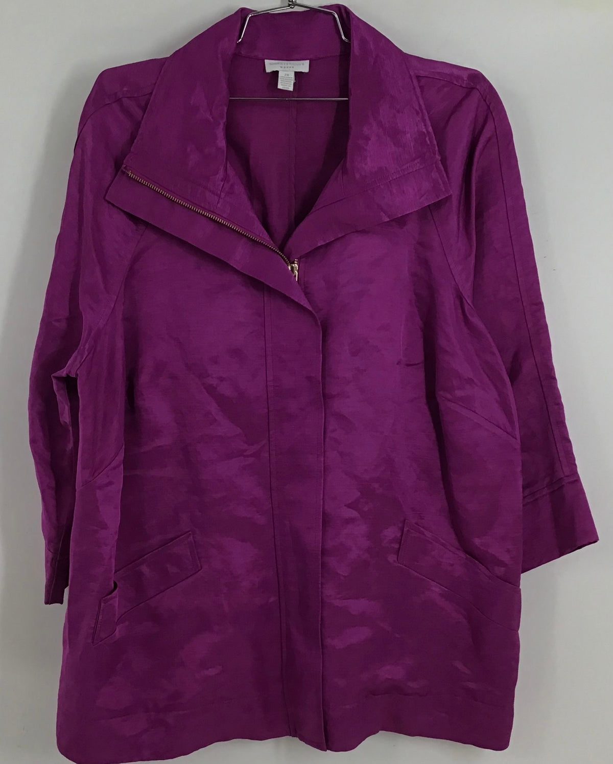 Charter Club Women&#39;s Purple Full-Zip Jacket - Size 2X