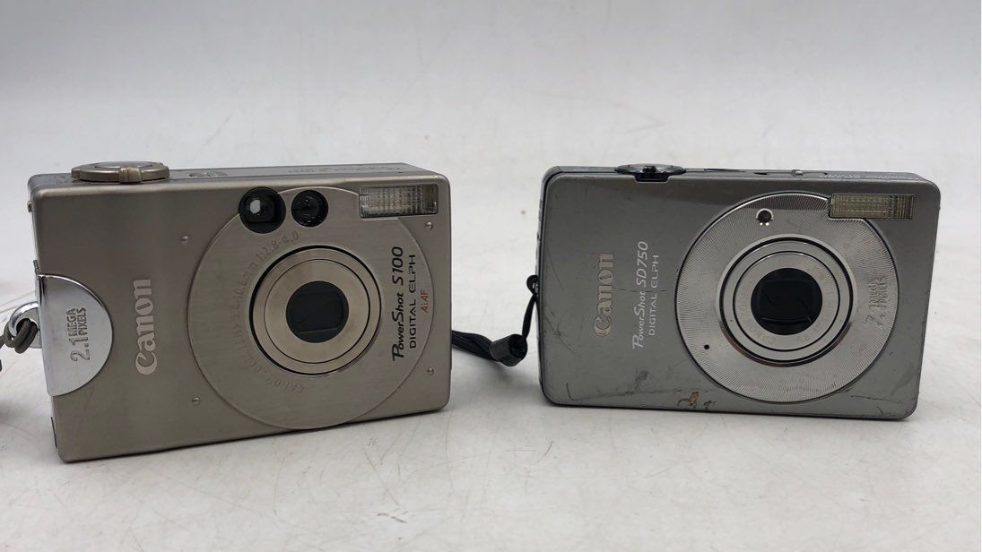 Canon PowerShot SD750 &amp; PowerShot S100 Digital ELPH Camera Lot Of 2