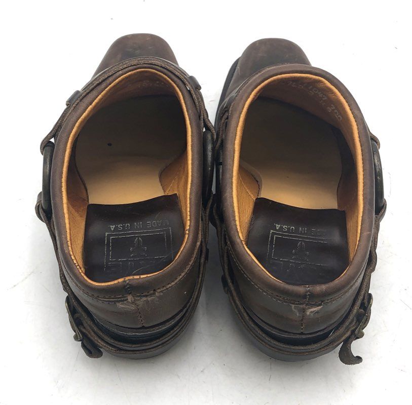 Frye Harness Mule Dark Brown Leather Clogs Square Toe Made in USA Size 7