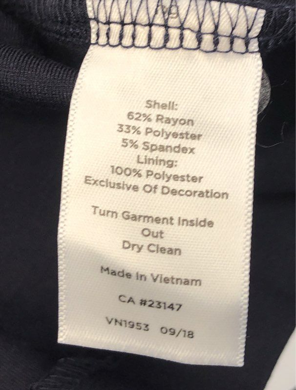 Talbots Women's Navy Blue Nautical Scarf Neck Fit Flare Dress NWT 10P