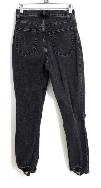 Abercrombie & Fitch Women's Curve Love Ankle Straight Distressed Jeans 26 2L