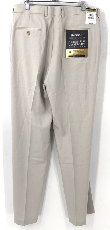 NWT Haggar Men's Stone Gray Dress Pant - Size 34WX32L