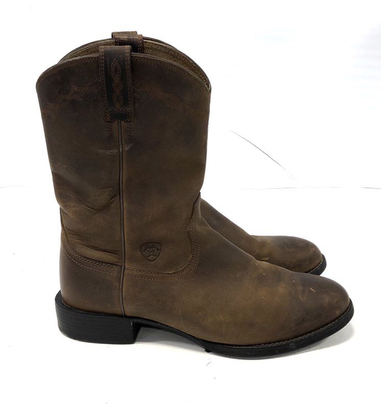 Ariat Heritage Roper 10002284 Distressed Brown Western Boots Men's Size 10.5D