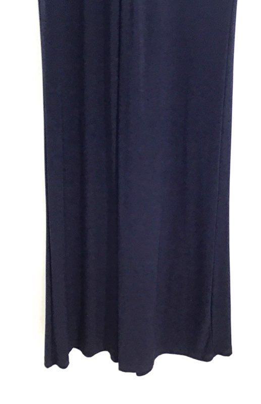 Vince Camuto Women's Navy Blue Twist Knot Front V-Neck Maxi Dress Sz 1X NWT