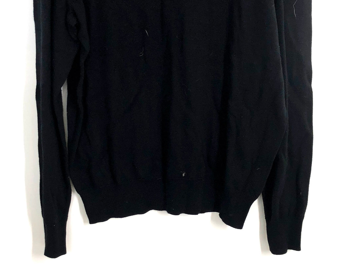 Jos. A. Bank Men's Black Traveler Merino Wool V-Neck Sweater NWT Size L