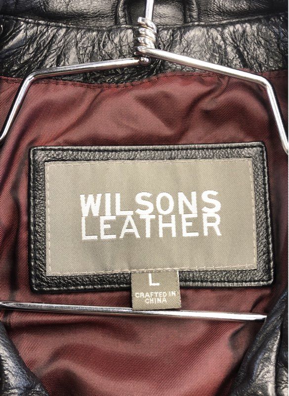 Wilsons Leather Women's Black Full Zip Jacket - Size L