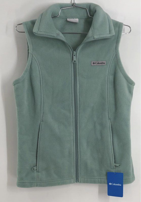 NWT Columbia Women&#39;s Green Sawyer Rapids 2.0 Full-Zip Fleece Vest - Size Small