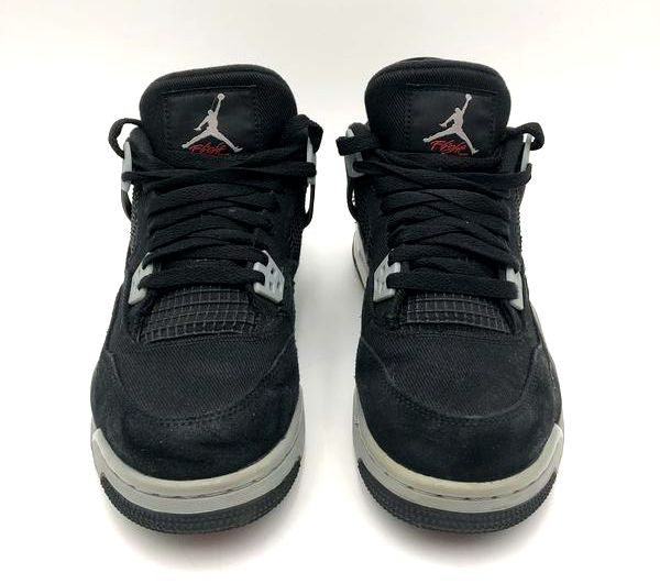 Nike Air Jordan 4 Boy's Retro 'Black Canvas' (GS) Sneakers-Size: 6.5Y (+COA)