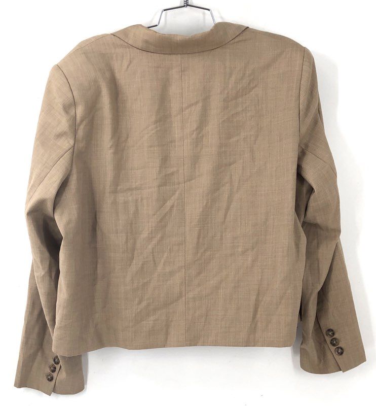 NWT Express Tan Double Breasted Cropped Blazer Women's Size XL