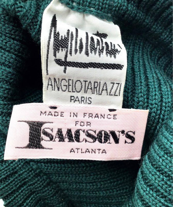 Isaacson's Women's Green Turtleneck Sleeveless Sweater Dress - Size 44 ...