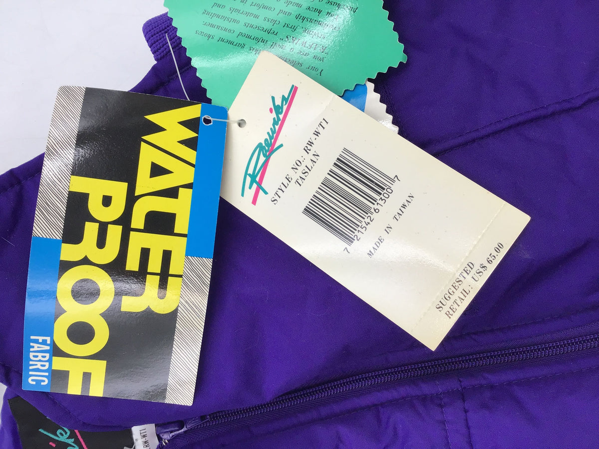 NWT Raewiks Women&#39;s Purple Waterproof Taslan Snow Bib Pants - Size L