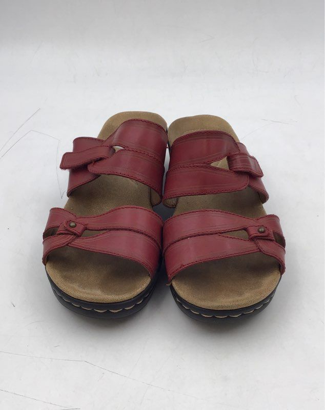 Clarks red sandals online