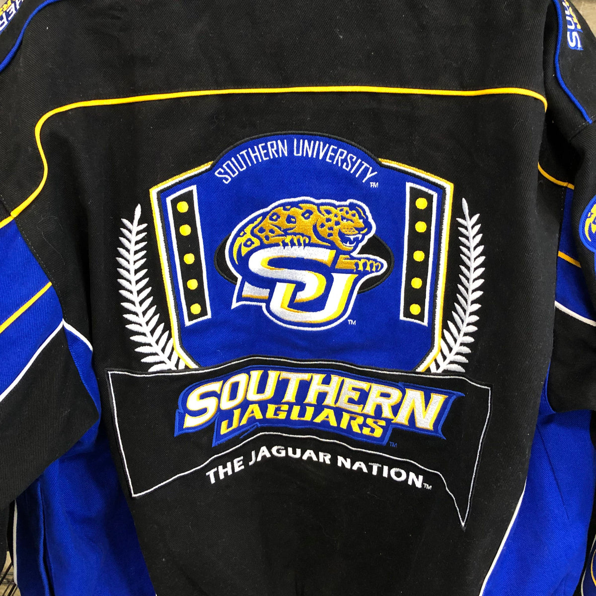 G-III Sports Men's Black/Blue/Yellow Southern University Jaguars Jacket - Size L