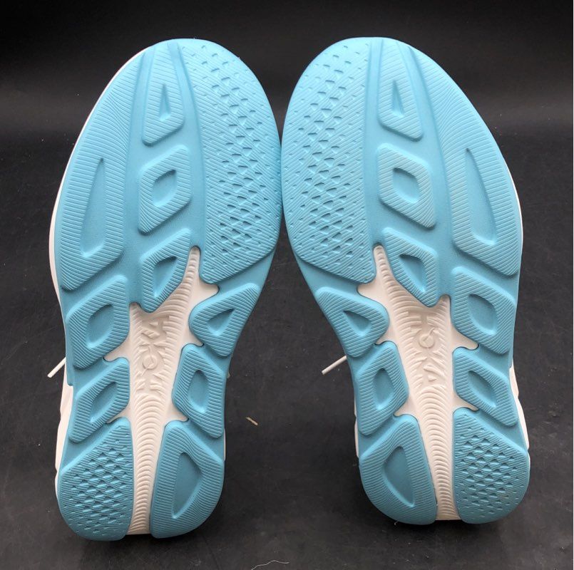 Hoka Rincon 4 White Blue Rose Gold Women's Running Shoes Size 9.5