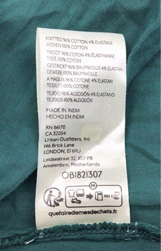 We The Free Women's Teal Just One Of Those Things Gauze Henley Tunic Top Sz XS