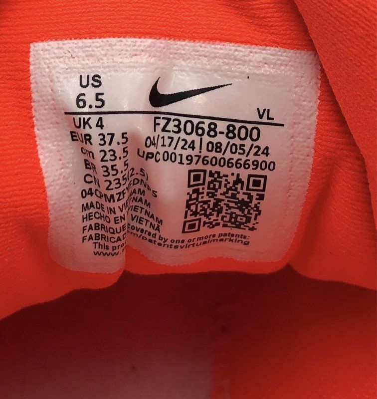 Nike Air Winflo 11 Orange Grey Women's Running Shoes Size 6.5